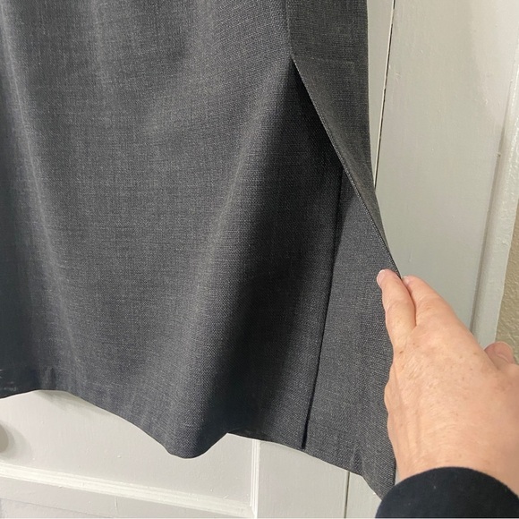 Shirin Guild Straight Dark Gray Maxi Wool Skirt - Picture 6 of 14